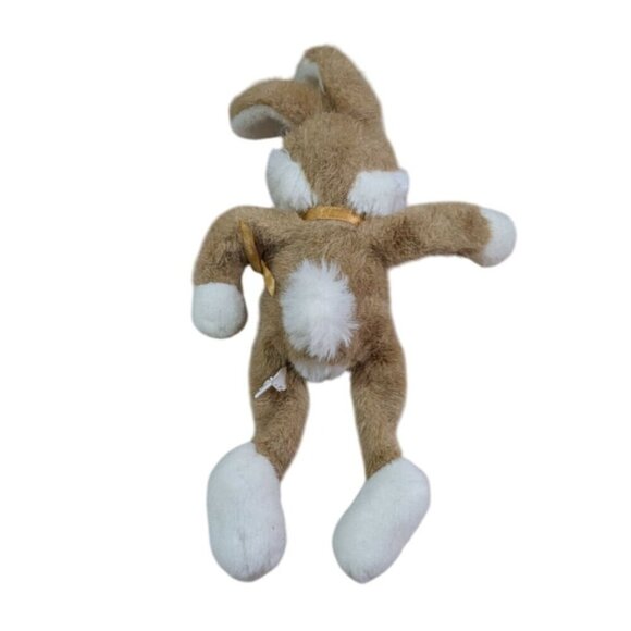 Vintage Prestige 1989 Plush Rabbit Brown & White With Ribbon 16" Soft Toy - Picture 5 of 9